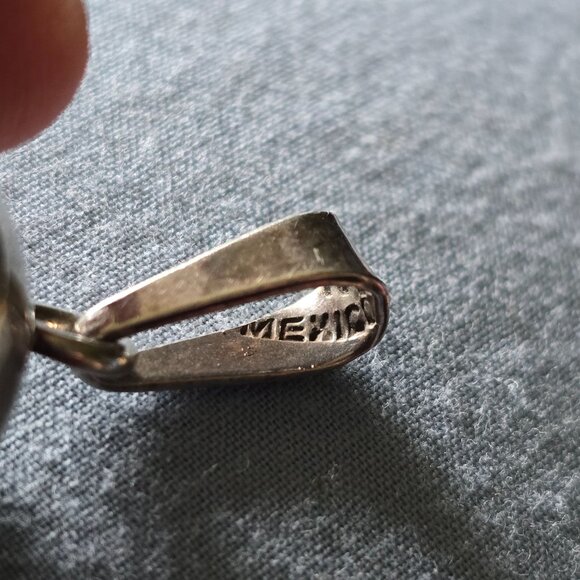 VTG Taxco Sterling Silver Chime Ball Pendant 1.5" 925 Mexico, 12.02g - Picture 6 of 9